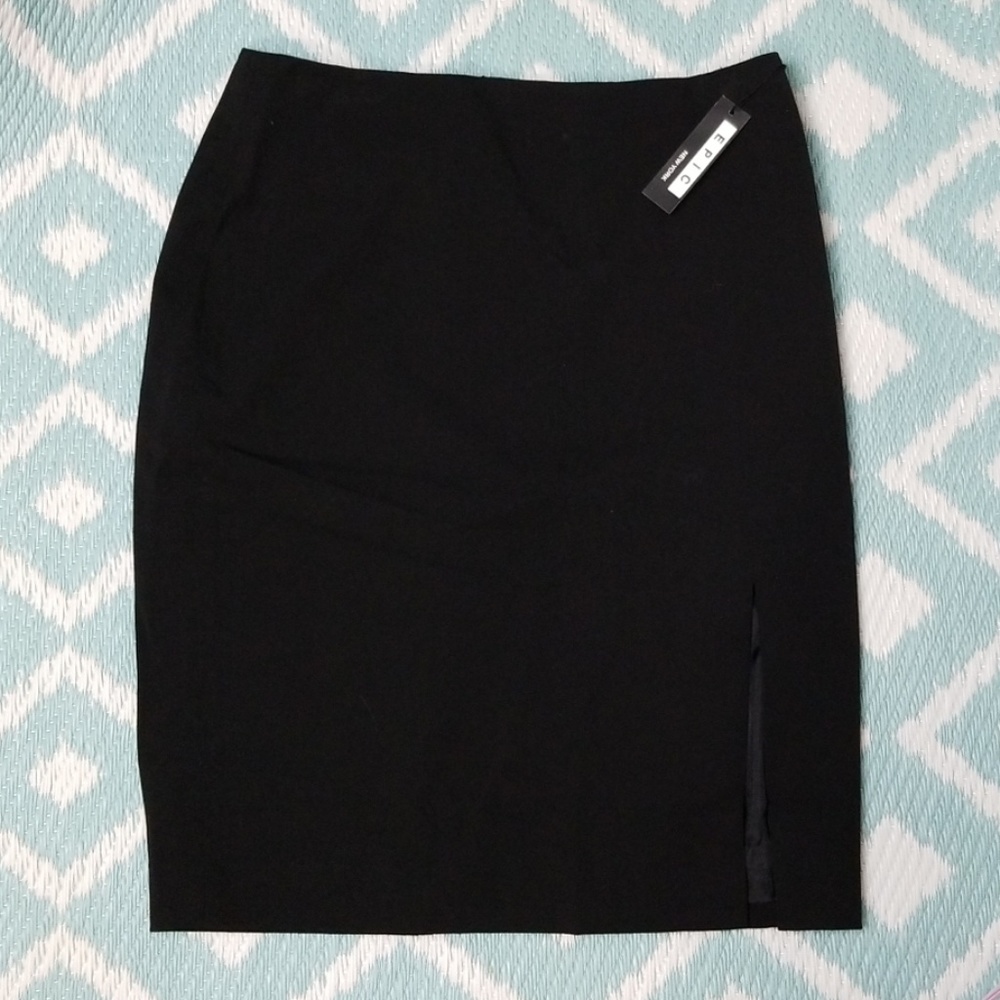 Epic sz 8 classic Black Pencil Skirt Career